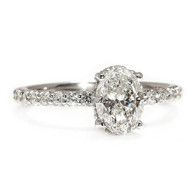 Inel de logodna din Aur 18k cu Diamant Oval certificat GIA - model i4054