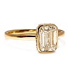Inel de logodna Anturaj din Aur 18k sau Platina cu Diamant Emerald Certificat GIA 1.00ct - model i4522