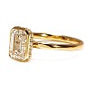 Inel de logodna Anturaj din Aur 18k sau Platina cu Diamant Emerald Certificat GIA 1.00ct - model i4522