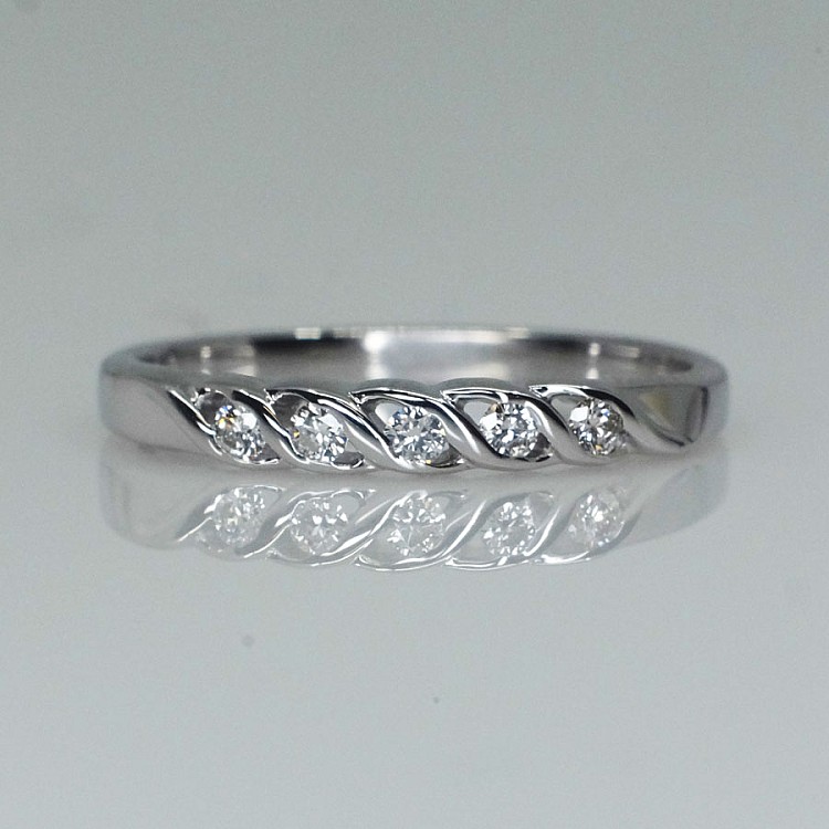Inel Aniversar din Aur cu Diamante - model i096