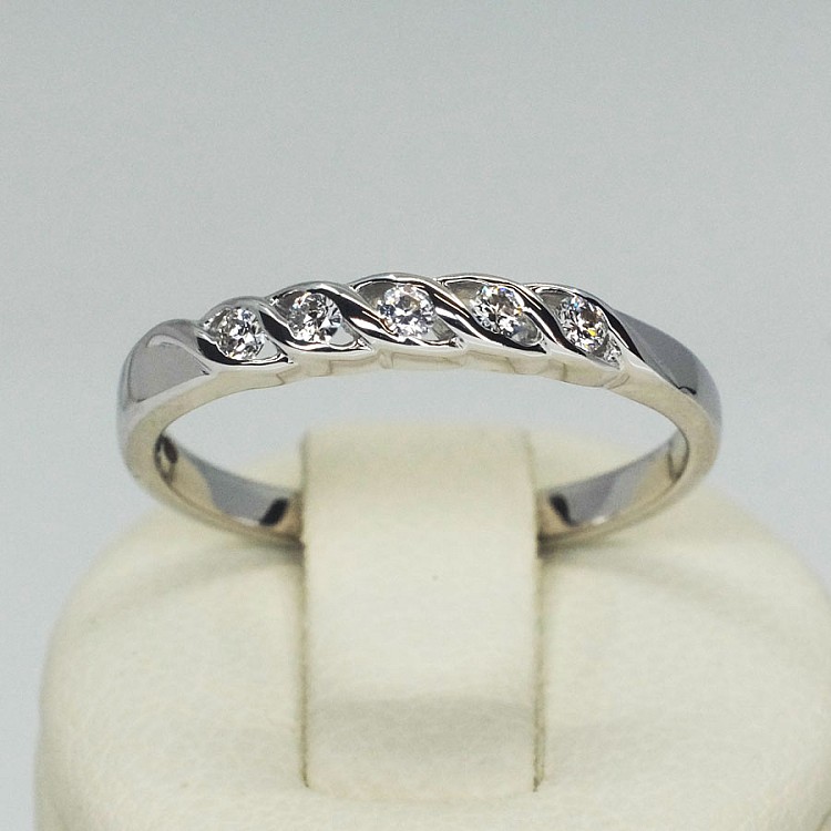 Inel Aniversar din Aur cu Diamante - model i096