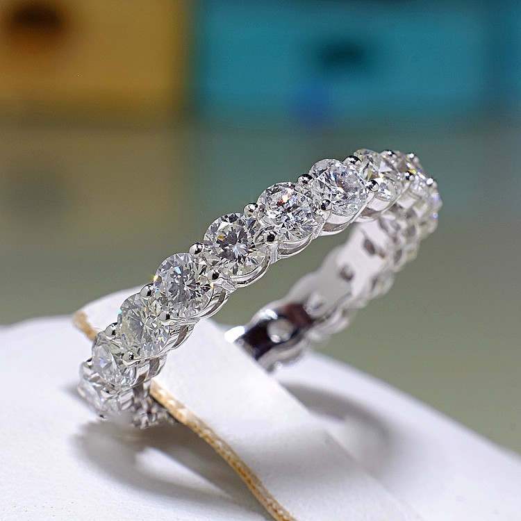 Inel Eternity Model Tiffany din Aur cu Diamante - model i704