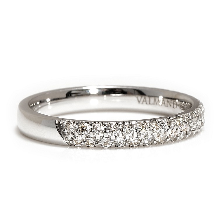 Inel Cadou din Aur cu Doua Randuri Diamante - model FM037