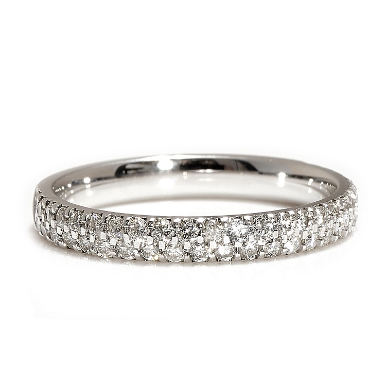 Inel Cadou din Aur cu Doua Randuri Diamante - model FM037