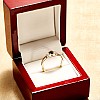 Inel de logodna Three Stone din Aur Galben 14k cu Diamant Negru si Diamante Incolore - model i025