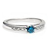 Inel de logodna din Aur cu Diamant Albastru si Diamante - model i058