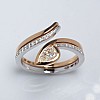Inel de logodna din Aur 18k sau Platina cu Diamant Pear Certificat GIA 0.30ct sau 0.40ct - model i1187