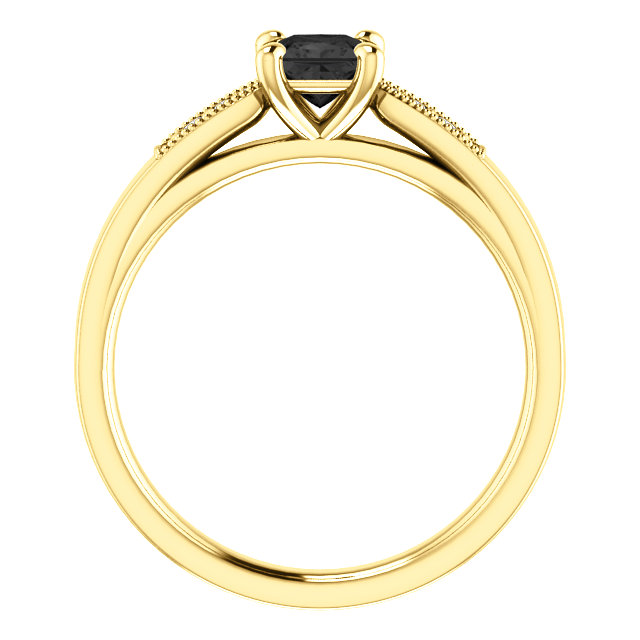 Inel de logodna din Aur 18k sau Platina cu Diamant Negru - model i122395