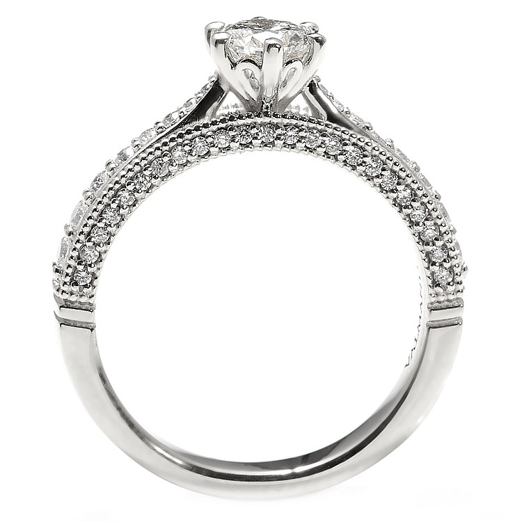 Inel de logodna din Aur 18k sau Platina cu Diamant Central Certificat GIA 0.50ct sau 0.70ct si Diamante secundare - model i122474