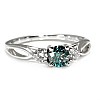 Inel de logodna din Aur 18k sau Platina cu Diamant Albastru si Diamante - model i122513