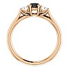 Inel de logodna din Aur 18k sau Platina cu Diamant Negru si Diamante - model i122513