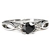 Inel de logodna din Aur 18k sau Platina cu Diamant Negru si Diamante - model i122513
