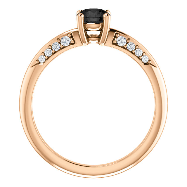 Inel de logodna din Aur 18k sau Platina cu Diamant Negru - model i122701