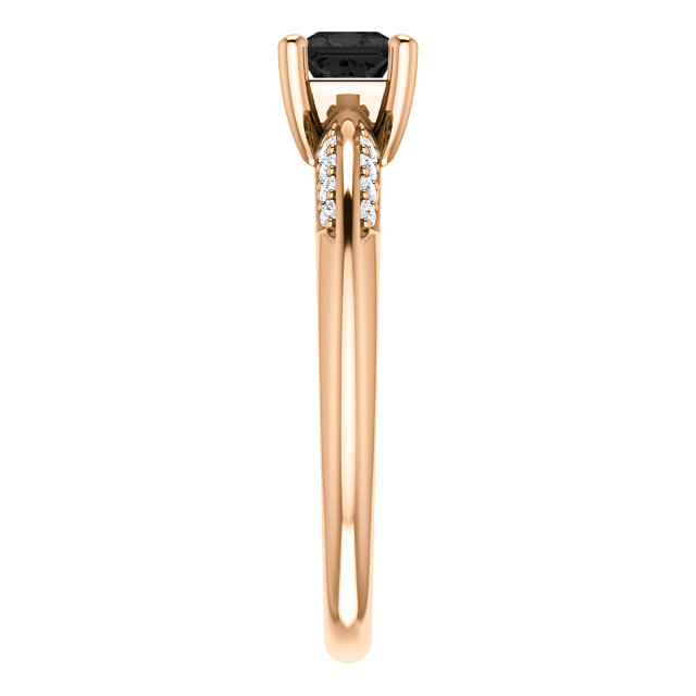 Inel de logodna din Aur 18k sau Platina cu Diamant Negru - model i122701