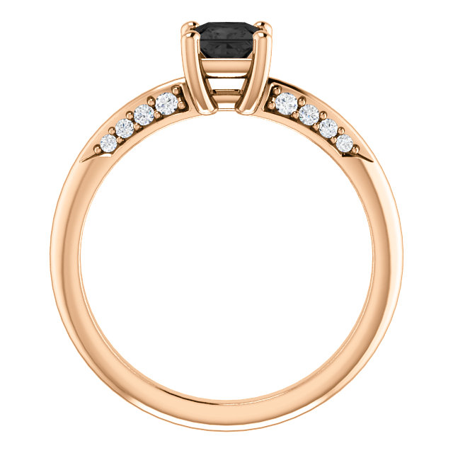 Inel de logodna din Aur 18k sau Platina cu Diamant Negru - model i122701