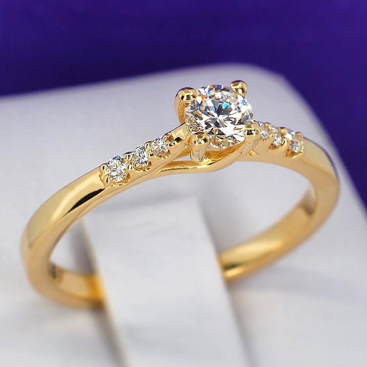 Inel de logodna din Aur 18k cu Diamant Briliant certificat GIA - model i123001