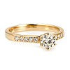 Inel de logodna din Aur 18k sau Platina cu Diamant Central Certificat GIA 0.30ct sau 0.40ct si Diamante secundare - model i2174