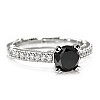 Inel de logodna model Verragio din Aur 18k sau Platina cu Diamant Negru si Diamante - model i636