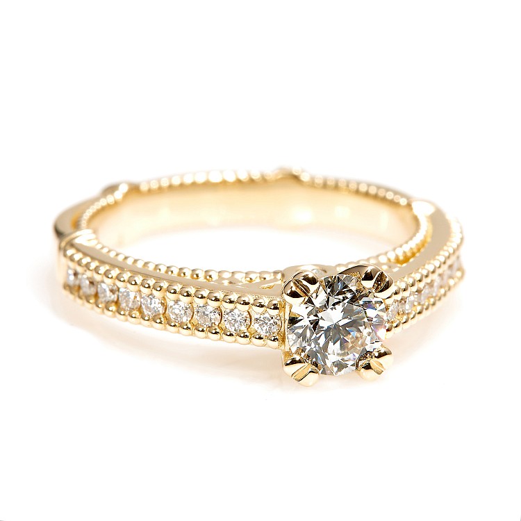 Inel de logodna model Verragio din Aur 18k sau Platina cu Diamant Central Certificat GIA 0.50ct sau 0.70ct si Diamante secundare - model i636