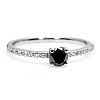 Inel de logodna din Aur 18k sau Platina cu Diamant Negru si Diamante - model i1221908