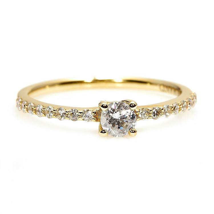 Inel de logodna din Aur 18k sau Platina cu Diamant Central Certificat GIA 0.30ct sau 0.40ct si Diamante secundare - model i1221908