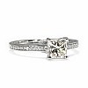 Inel de logodna din Aur Alb 18k cu Diamant Princess Certificat GIA - model i122604