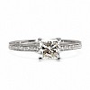 Inel de logodna din Aur Alb 18k cu Diamant Princess Certificat GIA - model i122604
