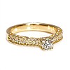 Inel de logodna din Aur 18k sau Platina cu Diamant Central Certificat GIA 0.30ct sau 0.40ct si Diamante secundare - model i122868