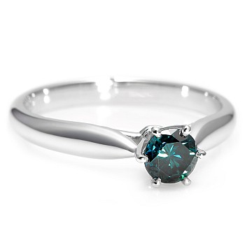 Inel de logodna din Aur 18k sau Platina cu Diamant Albastru 0.30ct - 0.50ct - model i1766v2