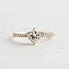 Inel de logodna din Aur 18k sau Platina cu Diamant Princess Certificat GIA 0.30ct sau 0.40ct si Diamante secundare - model i311
