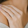 Inel de logodna din Aur 18k sau Platina cu Diamant Princess Certificat GIA 0.30ct sau 0.40ct si Diamante secundare - model i311