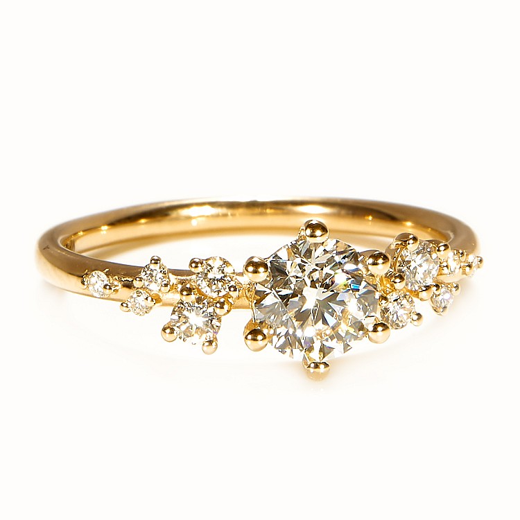 Inel de Logodna Side-Stone din Aur 18k sau Platina cu Diamant Certificat GIA 0.30ct sau 0.40ct - model i3122