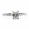 Inel de logodna Side Stone din Aur 18k sau Platina cu Diamant Emerald si Diamante Incolore - GIA 1.00ct - model i4111