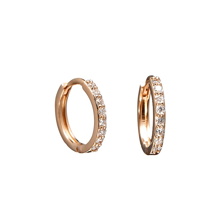 Cercei Rotunzi din Aur cu Diamante - model c1951