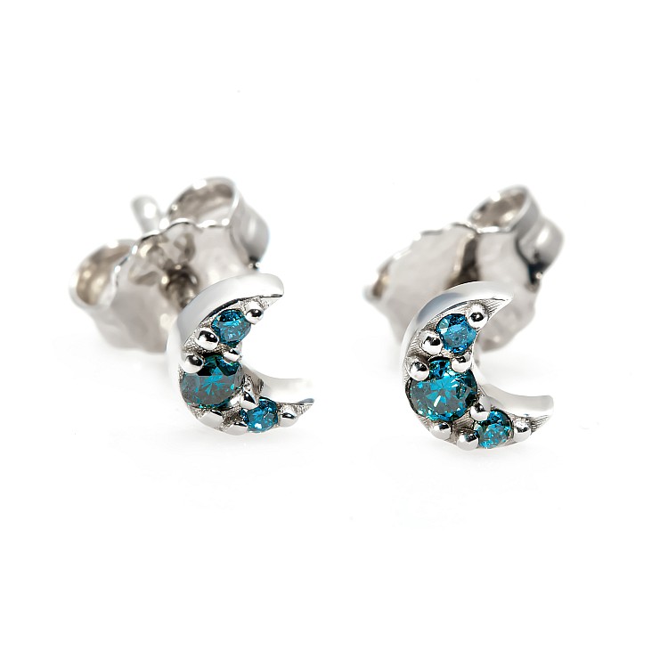 Cercei din Aur cu Diamante Albastre - model c1944