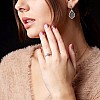 Cercei Tear Drop din Aur cu Diamante Albastre si Incolore - model c2760