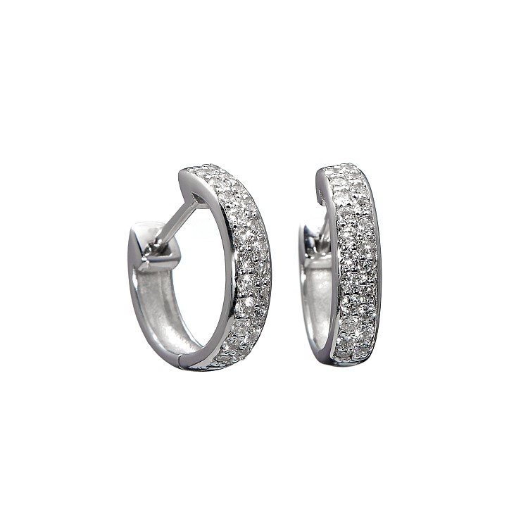 Cercei Huggie din Aur cu Diamante - model c3127