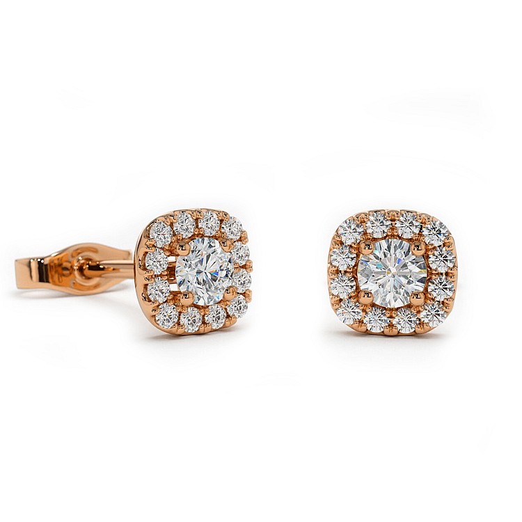 Cercei Stud Anturaj din Aur cu Diamante - model c3130