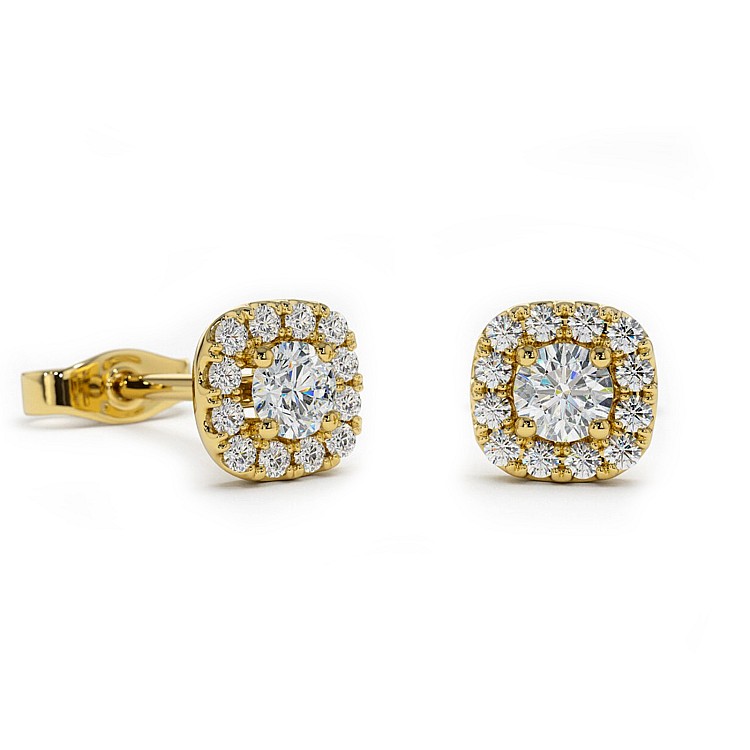 Cercei Stud Anturaj din Aur cu Diamante - model c3130
