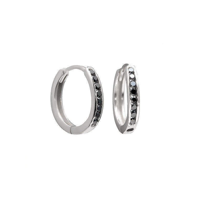 Cercei din Aur cu Diamante Negre - model c3158