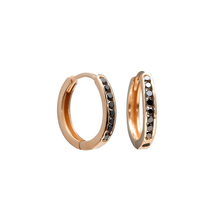 Cercei din Aur cu Diamante Negre - model c3158