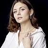 Cercei Fashion din Aur cu Pietre Colorate, Topaz Ametist Citrin si Diamante - model c3899