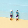 Cercei Fashion din Aur cu Pietre Colorate, Topaz Ametist Citrin si Diamante - model c3899