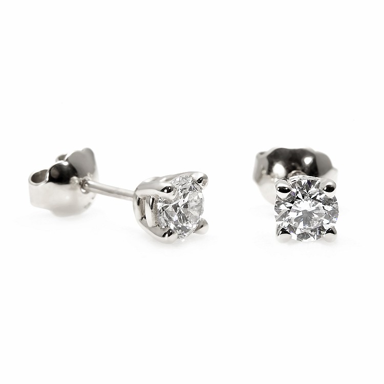 Cercei stud din Aur cu Diamante Incolore Certificate GIA 1.00ct sau 1.40ct - model c577