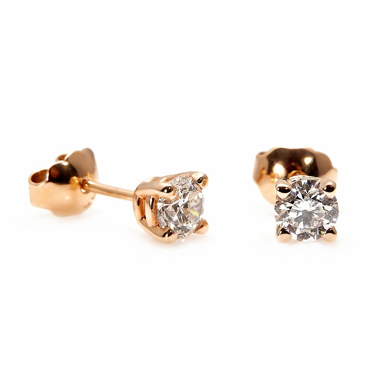 Cercei stud din Aur cu Diamante Incolore Certificate GIA 1.00ct sau 1.40ct - model c577