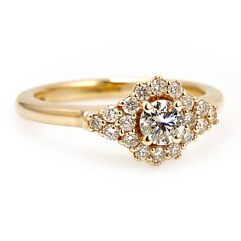 Inel de logodna Anturaj din Aur 18k cu Diamant Briliant certificat GIA - model i122650