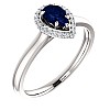 Inel de logodna din Aur 18k sau Platina cu Safir Para si Diamante - model i122060
