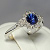 Inel de logodna din Aur 18k sau Platina cu Safir si Diamante - model i122650