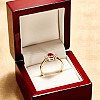 Inel de Logodna din Aur 18k sau Platina cu Rubin si Diamante - model i015