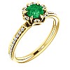 Inel din Aur cu Smarald si Diamante - model 121997